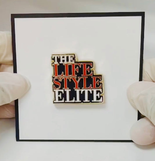 24k Gold Finished TheLifeStyleElite.com pin